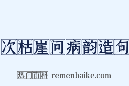次枯崖问病韵造句是什么意思的图片